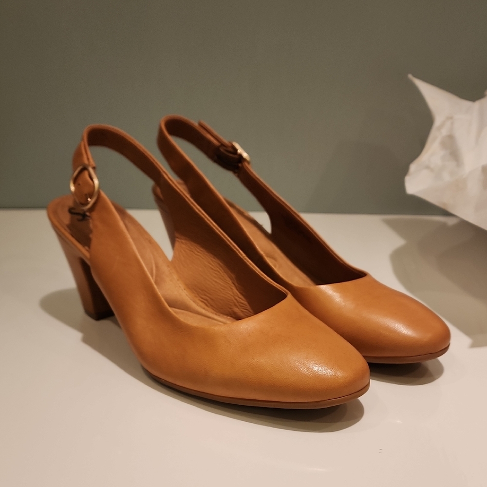 Sofft Lilly Womens Slingback Heel Size 11 In Caramel Brown